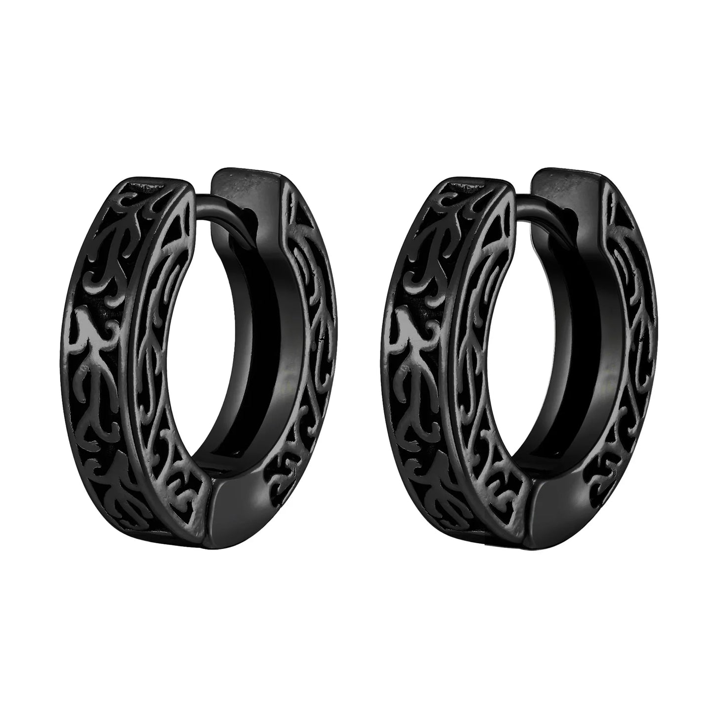 Men’s Stainless Steel Small Hoop Earrings – Anti-Allergy Punk Rock Huggies Jewelry