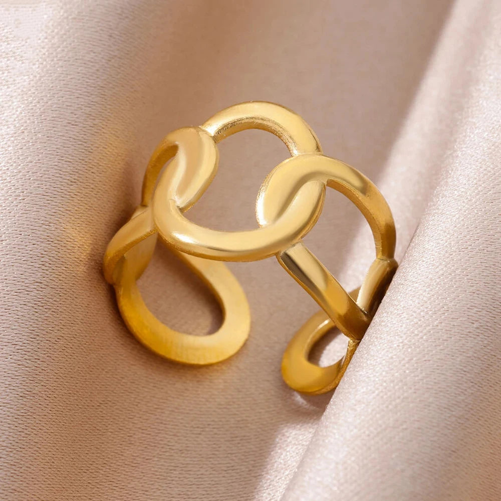 Women’s Jewelry Wide Open Ring | Statement | Gold Tone | Unisex