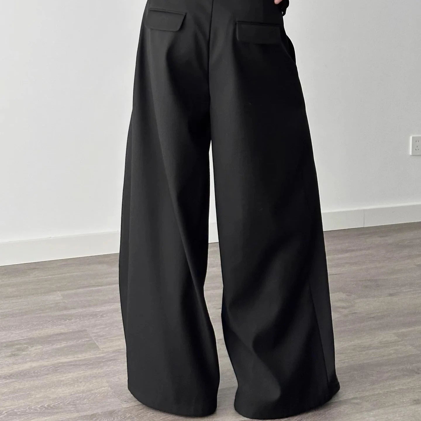 Men’s Wide Leg Pants Bottoms | Black | Oversized | Fashion