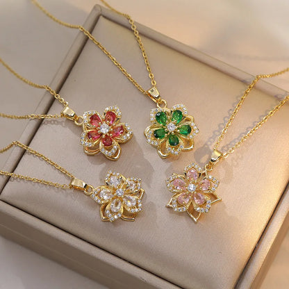 Women’s Necklace | Jewelry | Flower Zircon