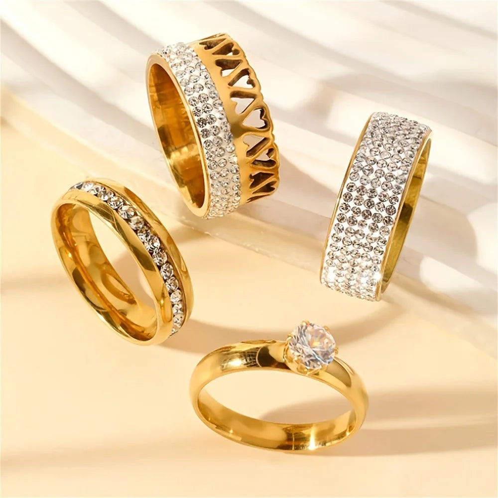 Women’s Jewelry Zircon Ring | Classic | Stainless Steel | Gift