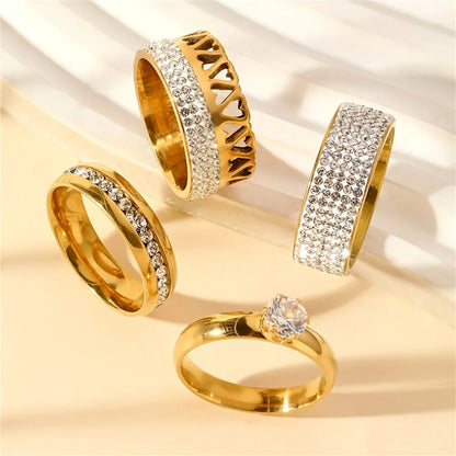 Women’s Jewelry Zircon Ring | Classic | Stainless Steel | Gift