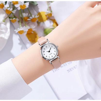 Women’s Retro Small Dial Watch – Thin Leather Strap Classic Wristwatch