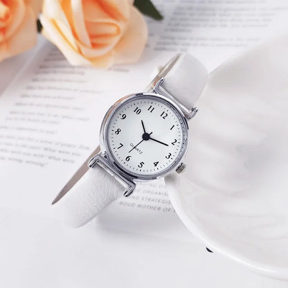 Women’s Arabic Numbers Quartz Watch | Casual | Leather Band | Analog