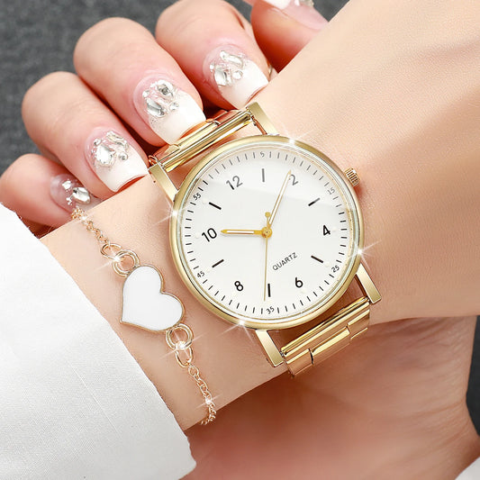 Women’s Watch Jewelry Set | Arabic Dial | Quartz | Minimal