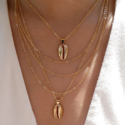 Women’s Jewelry Layered Disc Pendant Necklace | Vintage | Gold Tone | Trendy