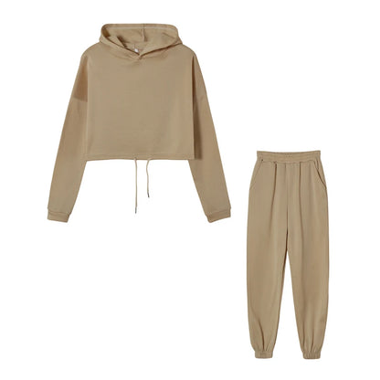 Women’s Long Sleeve Casual Tracksuit Set – Two-Piece Sporty Fashion Outfit
