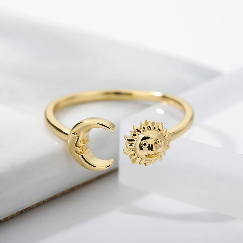 Women’s Jewelry Opal Geometric Open Ring | Aesthetic | Adjustable | Couple
