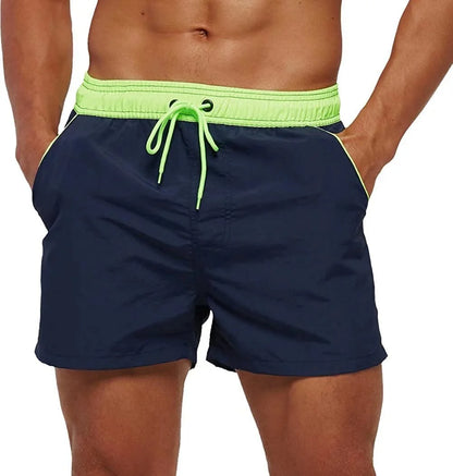 Men’s Quick-Dry Swim Shorts – Elastic Waist Surf & Beach Board Swimwear