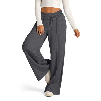 Women’s Yoga Sweatpants Bottom – Straight Leg Loose Fit Wide Leg Gym & Casual Pants