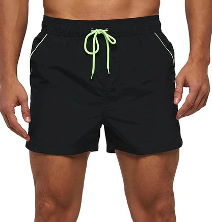 Men’s Quick-Dry Swim Shorts – Elastic Waist Surf & Beach Board Swimwear