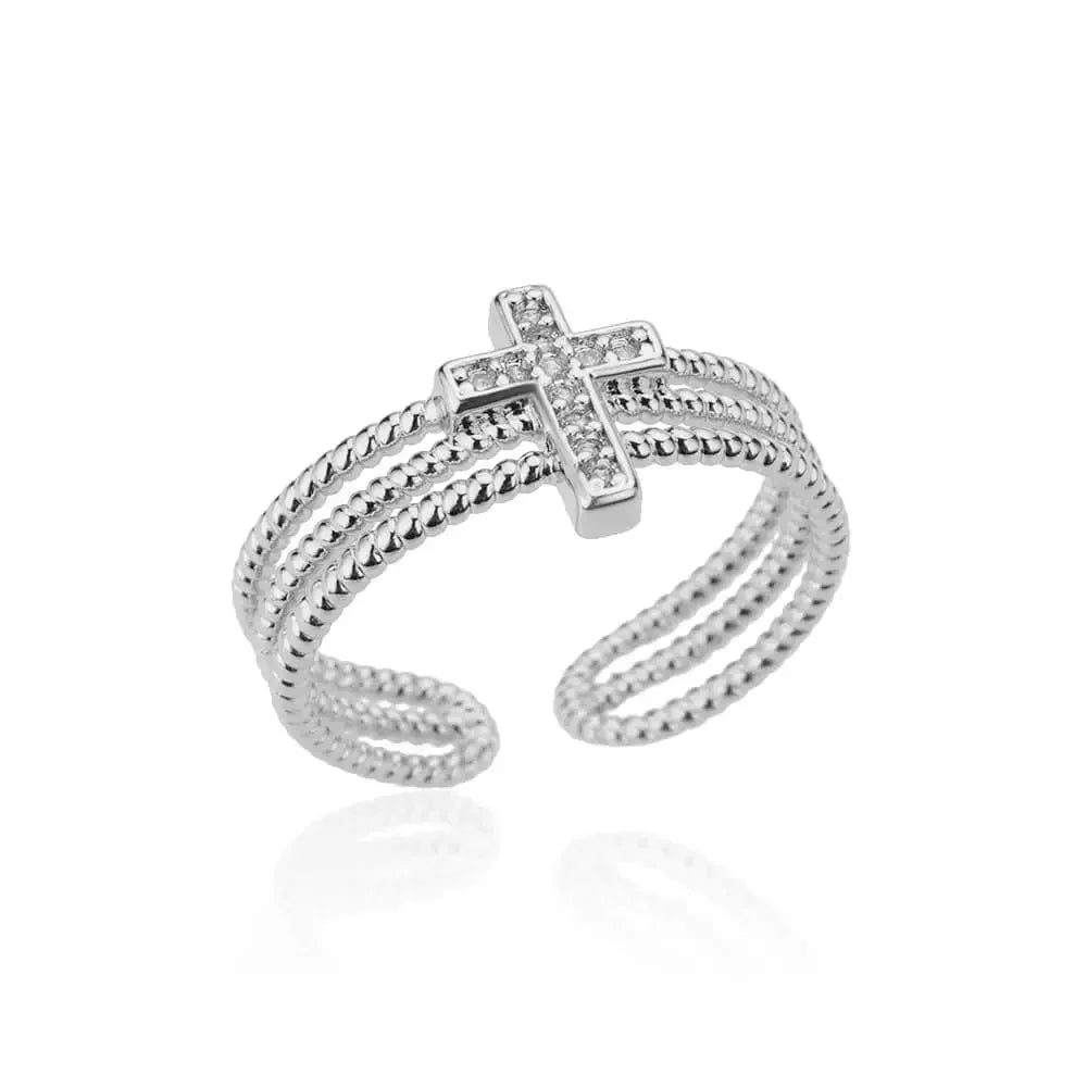 Women’s Stainless Steel Heart Ring – Gold Vintage Waterproof Jewelry Gift