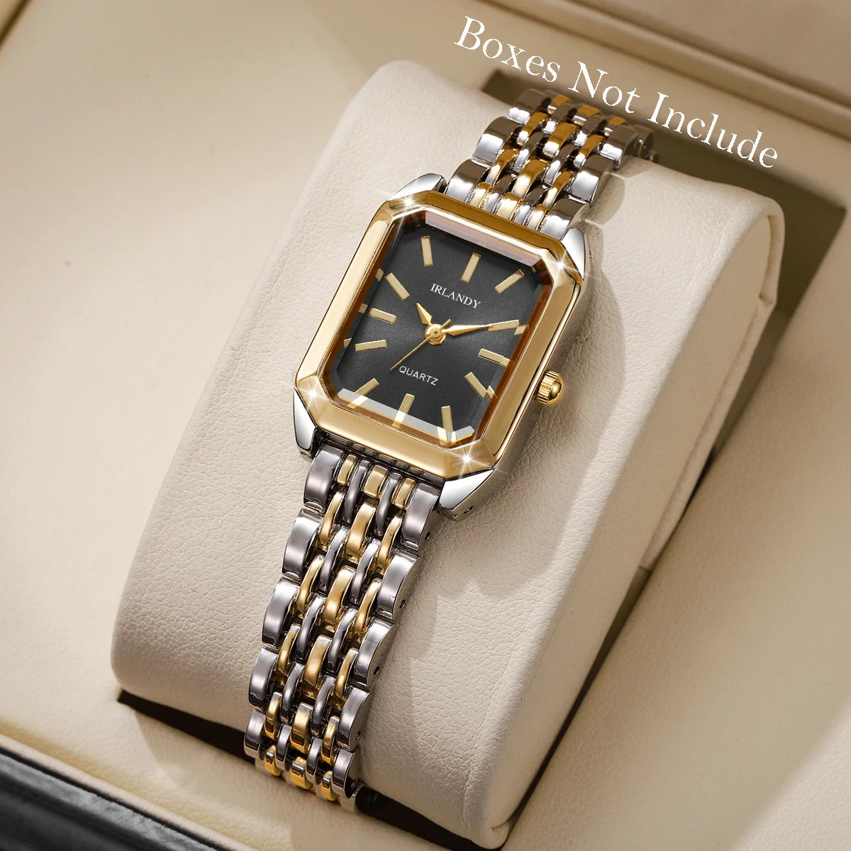 Women’s Rectangle Dial Quartz Watch | Minimal | Steel Strap | Gift
