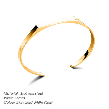Men’s Minimalist Heptagon Bracelet – Gold Plated Stainless Steel Jewelry