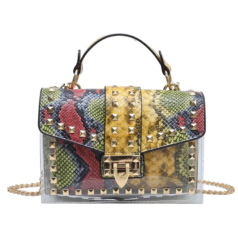 Women’s Crossbody Bag | Studded Graffiti | Fashion | Chic