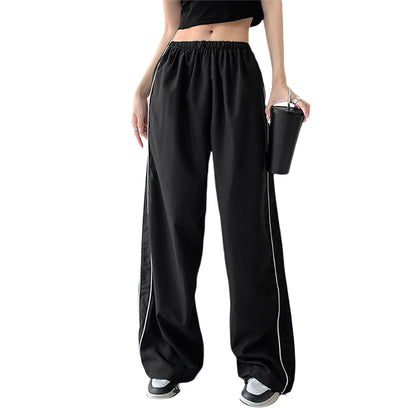 Women’s Y2K Elastic Waist Baggy Cargo Pants Bottom – Parachute Streetwear