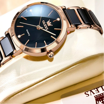 Women’s Luxury Ceramic Watch – Elegant Japanese Movement