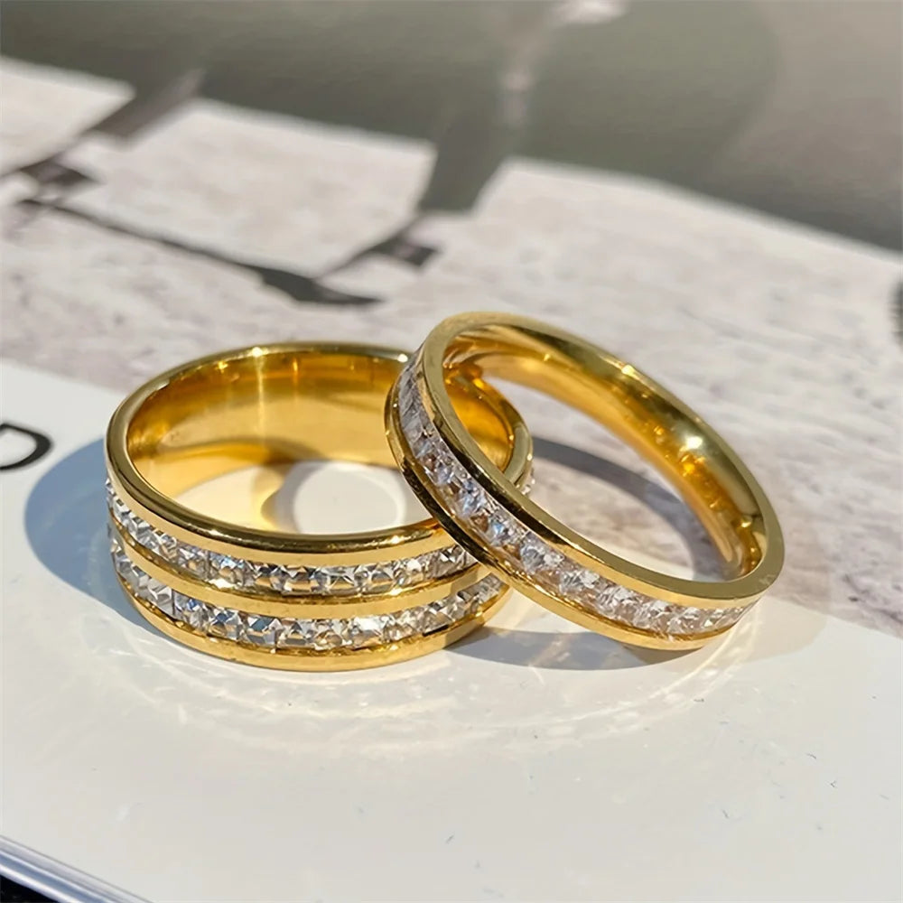Women’s Jewelry Zircon Ring | Classic | Stainless Steel | Gift