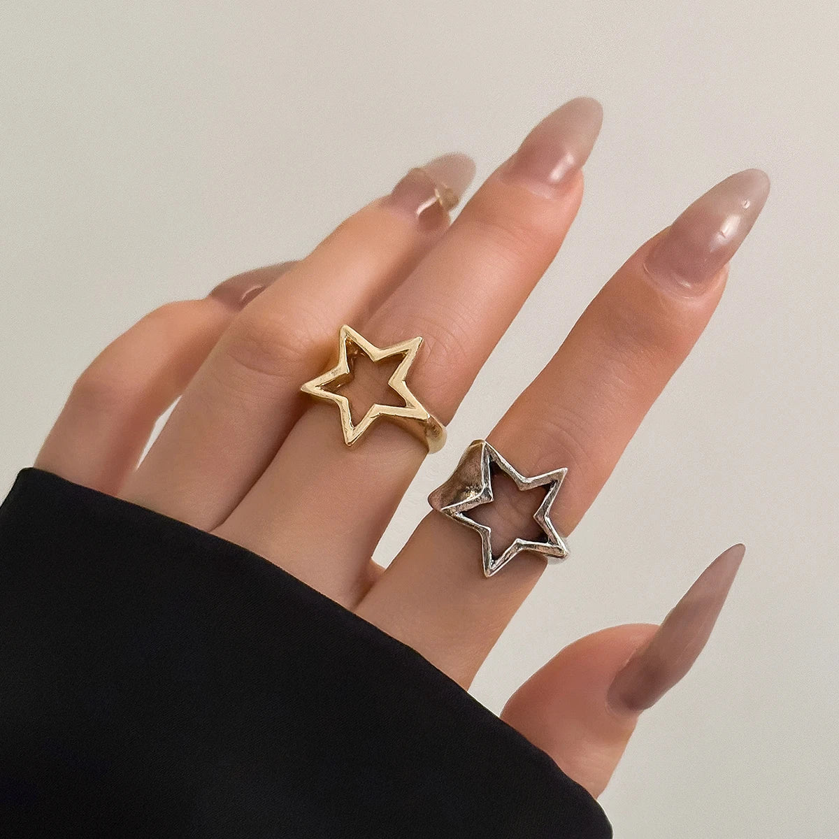 Women’s Jewelry Hollow Star Open Ring | Punk | Goth | Adjustable