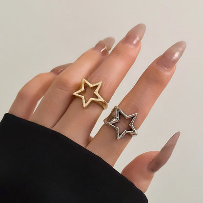 Women’s Jewelry Hollow Star Open Ring | Punk | Goth | Adjustable