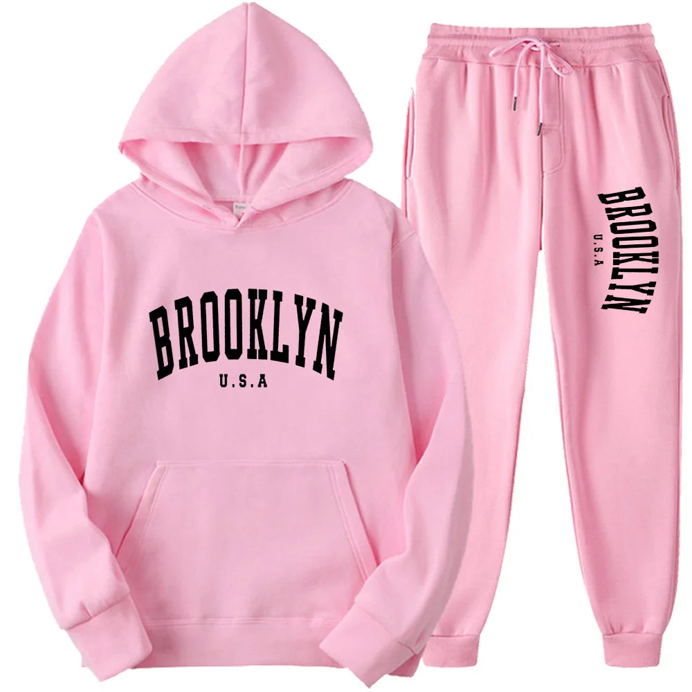 Men’s & Women’s Hoodie Casual Set – Autumn Winter