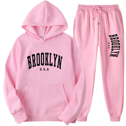 Men’s & Women’s Hoodie Casual Set – Autumn Winter