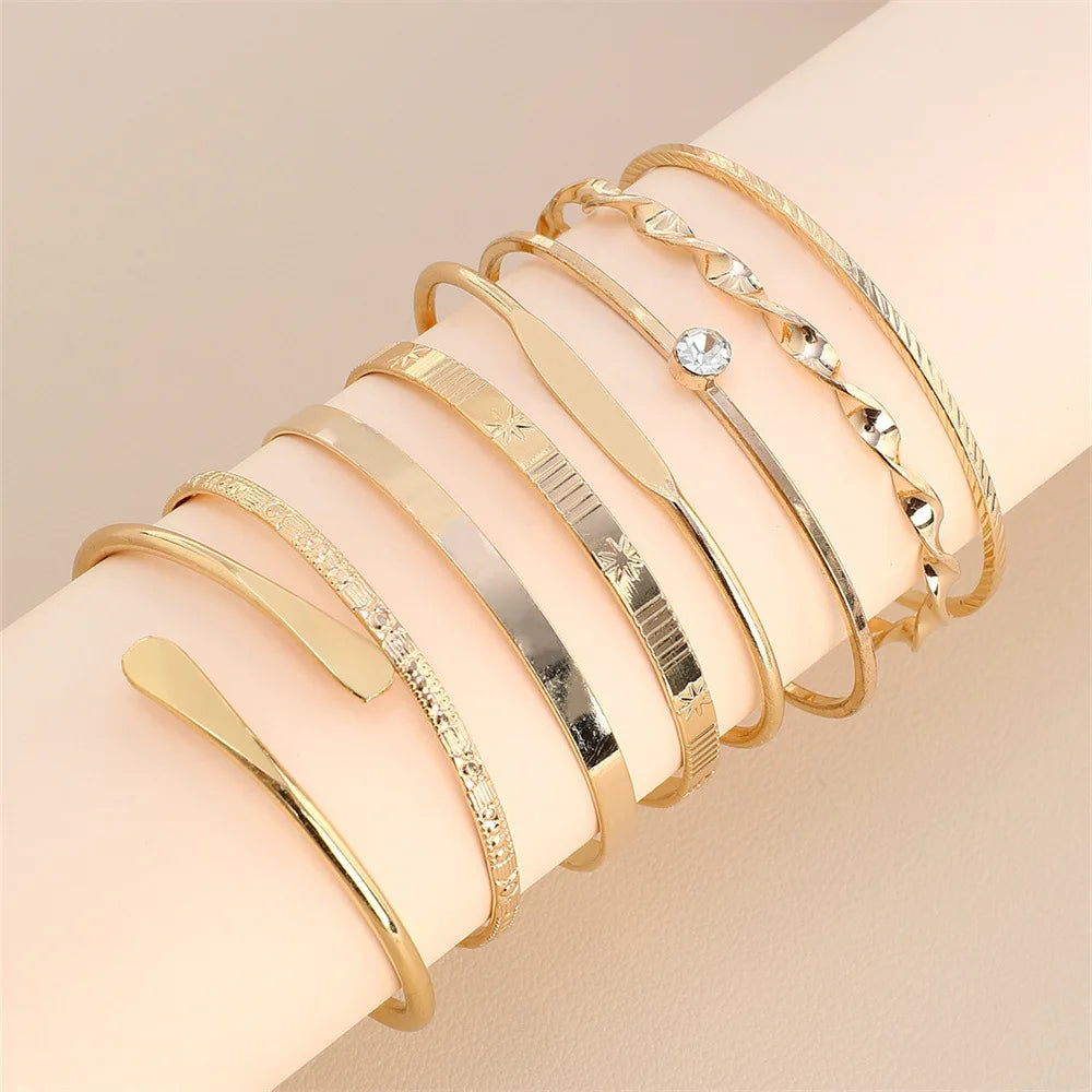 Women’s Jewelry Twist Texture Bangle Bracelet | Statement | Crystal | Geometric