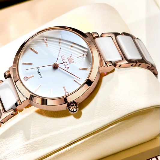 Women’s Luxury Ceramic Watch – Elegant Japanese Movement