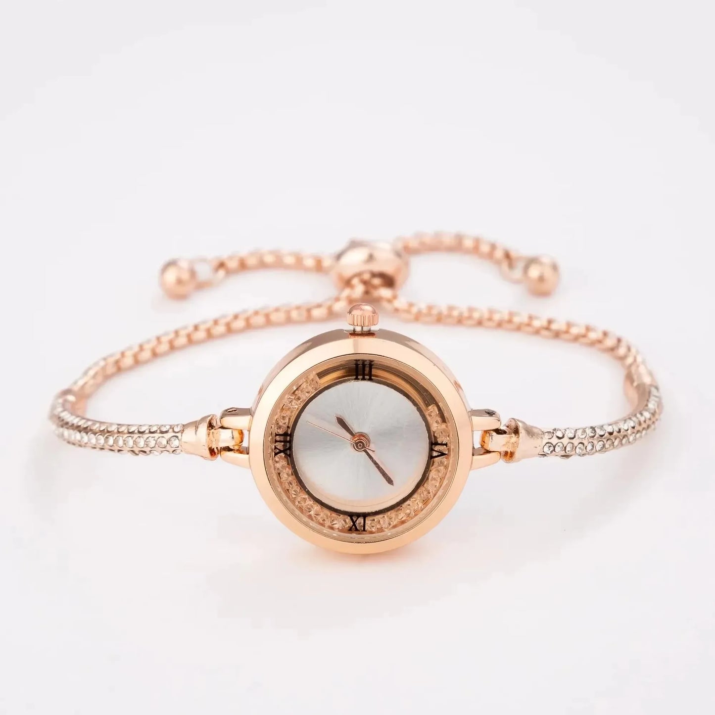 Women’s Gold Bracelet Quartz Watch | Elegant | Small Dial | Steel