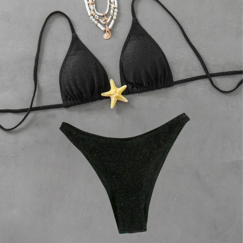 Women’s Metal Starfish Swimwear Bikini