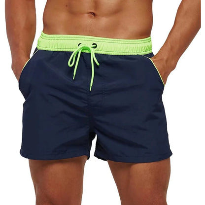 Men’s Quick-Dry Swim Shorts – Elastic Waist Surf & Beach Board Swimwear