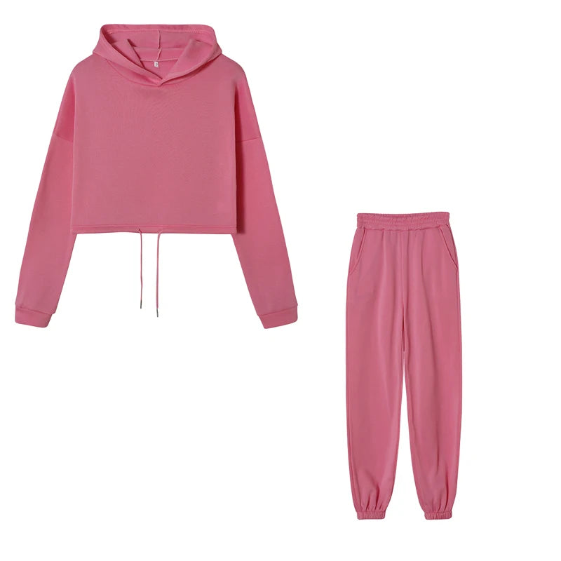 Women’s Long Sleeve Casual Tracksuit Set – Two-Piece Sporty Fashion Outfit
