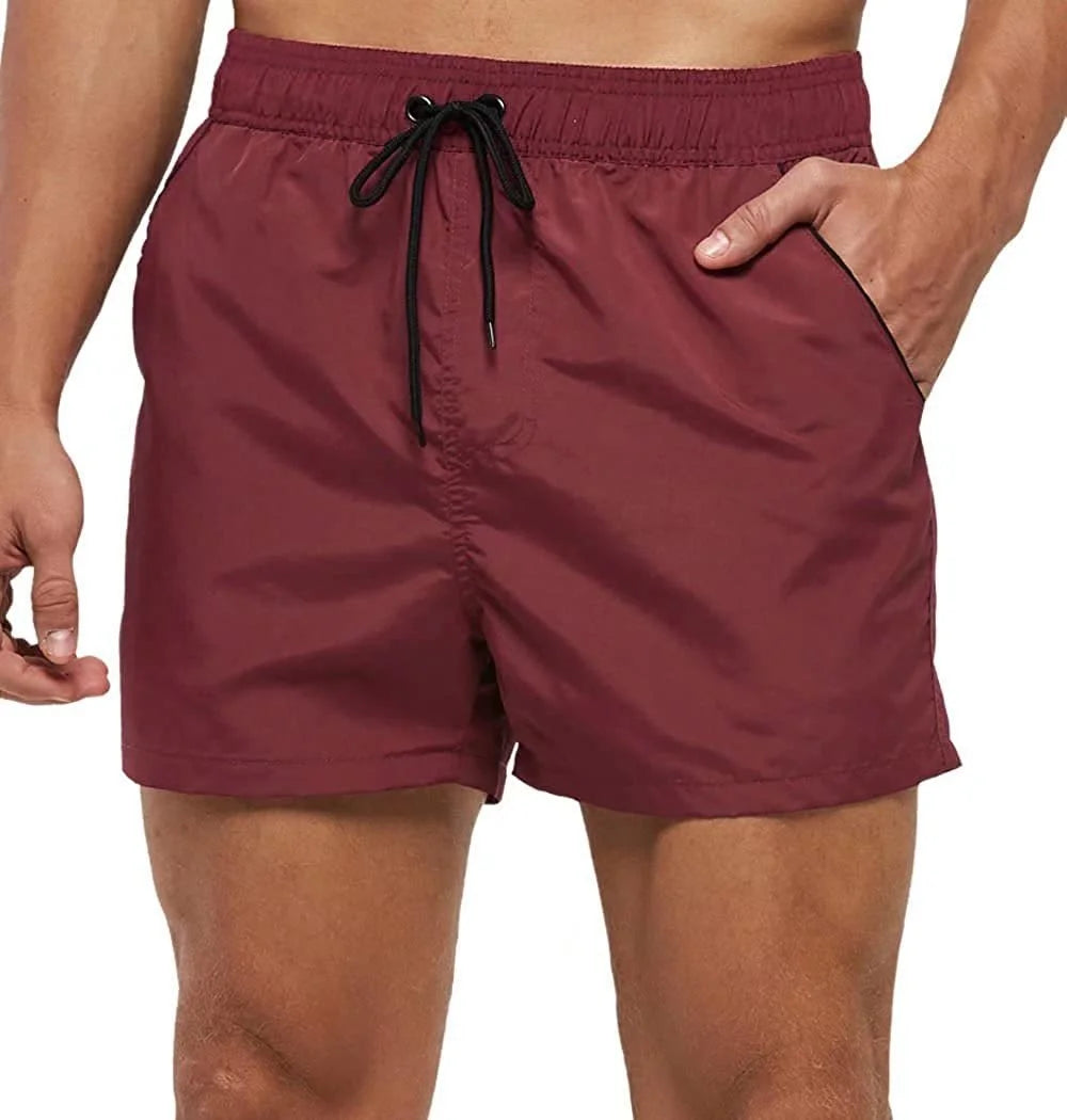 Men’s Quick-Dry Swim Shorts – Elastic Waist Surf & Beach Board Swimwear