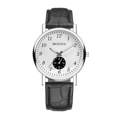 Men’s Luxury Leather Strap Watch – Business Analog Wristwatch, Casual Simple Style