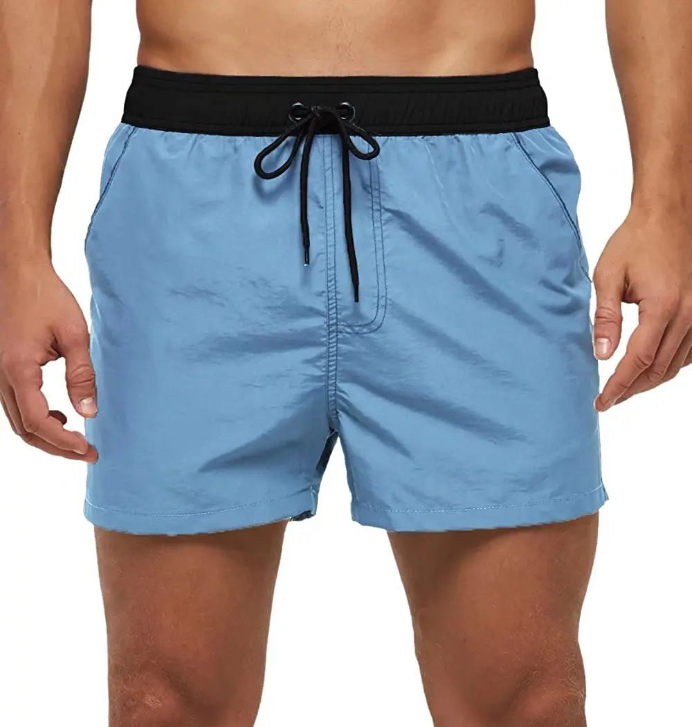 Men’s Quick-Dry Swim Shorts – Elastic Waist Surf & Beach Board Swimwear