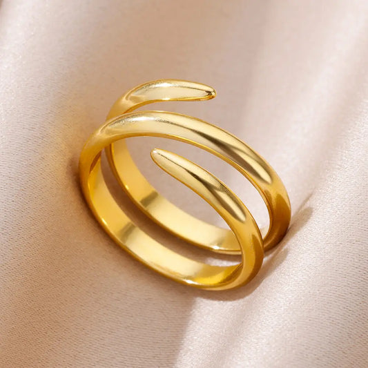 Women’s Jewelry Shell Star Open Ring | Trendy | Gold Tone