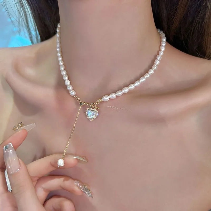 Women’s Jewelry Black Ribbon Pearl Choker Necklace | Elegant | Party | Vacation