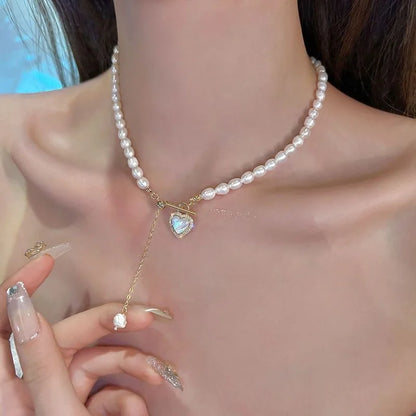 Women’s Jewelry Black Ribbon Pearl Choker Necklace | Elegant | Party | Vacation