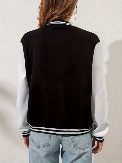 Women’s Printed Baseball Outerwear Jacket