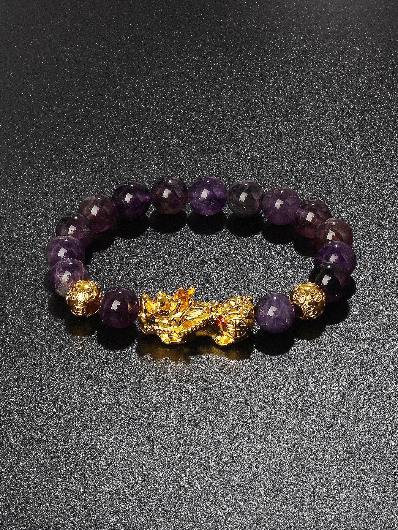 Men’s Black Obsidian Bead Bracelet – Spiritual Protection & Wealth Energy Healing Jewelry