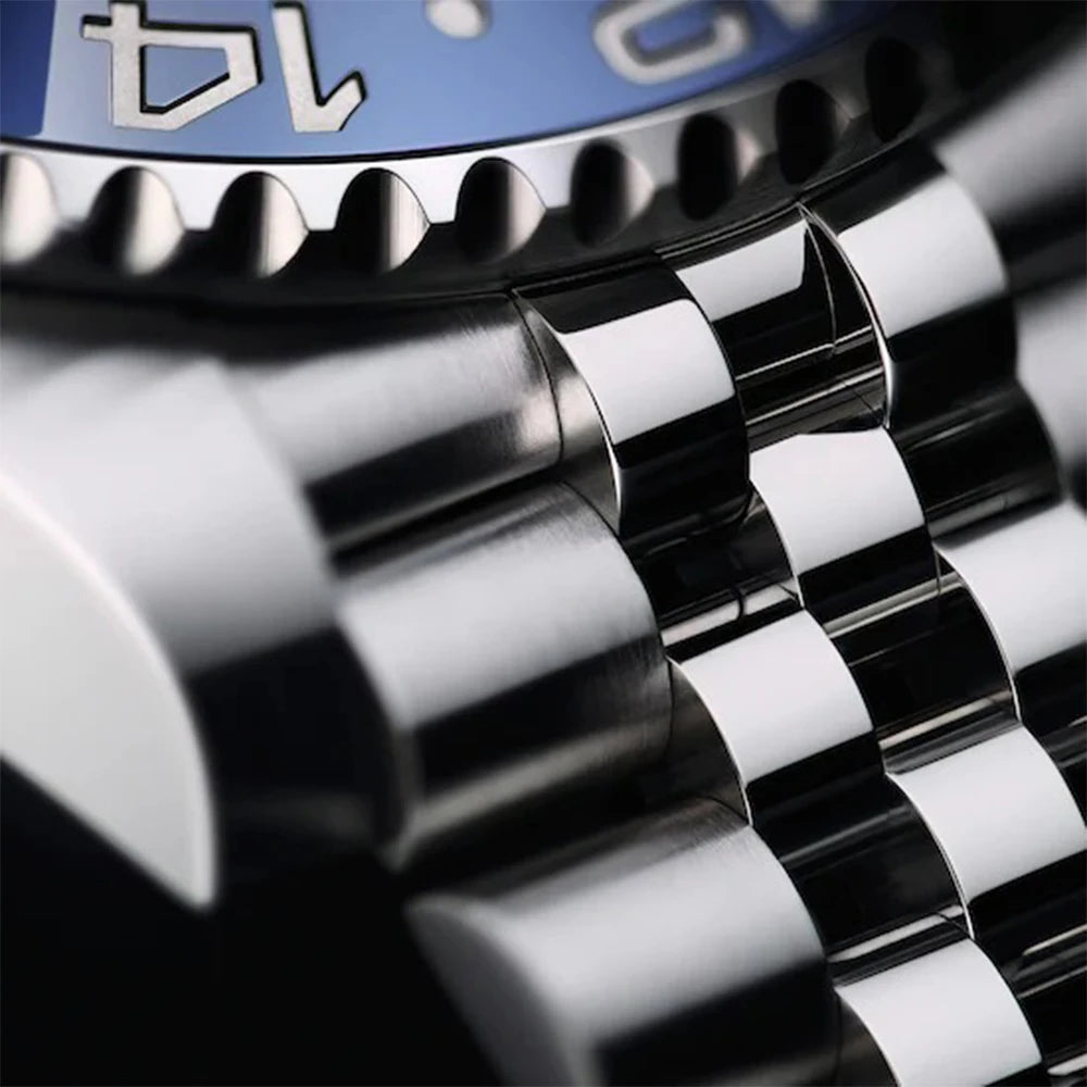 Men’s Luxury GMT Automatic Watch – Sapphire Mechanical 40MM Stainless Steel Waterproof Wristwatch
