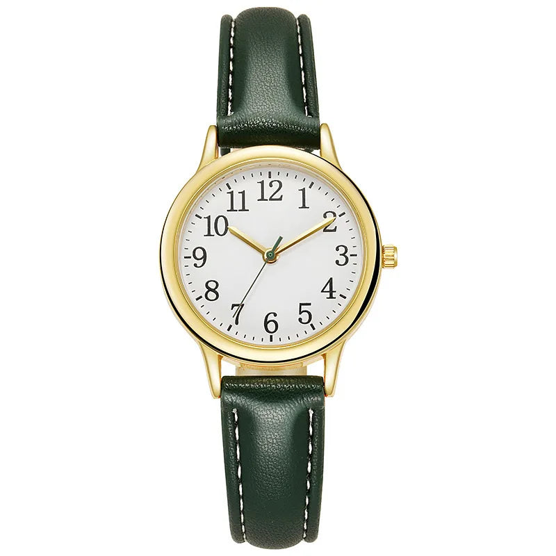 Women’s Retro Small Dial Watch – Thin Leather Strap Classic Wristwatch