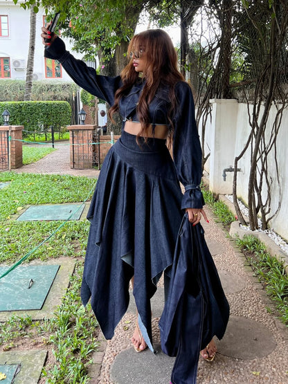 Women’s Cropped Elegant Set | Chic | Fashion