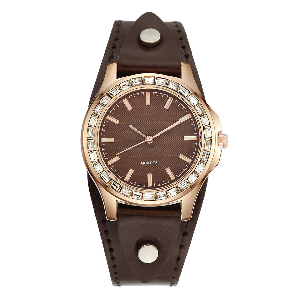 Women’s Full Diamond Quartz Watch Set | Light Luxury | Elegant | Fashion