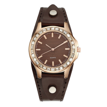 Women’s Full Diamond Quartz Watch Set | Light Luxury | Elegant | Fashion