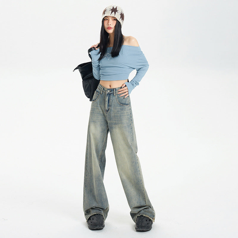 Women’s Distressed Jeans Bottoms | Streetwear | Casual | Retro