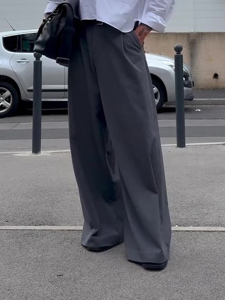 Men’s High Waist Wide Leg Pants Bottoms | Casual | Streetwear | Relaxed