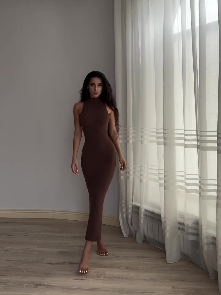 Women’s Sleeveless Slim Fit Maxi Dress | Solid Color | Elegant | Party