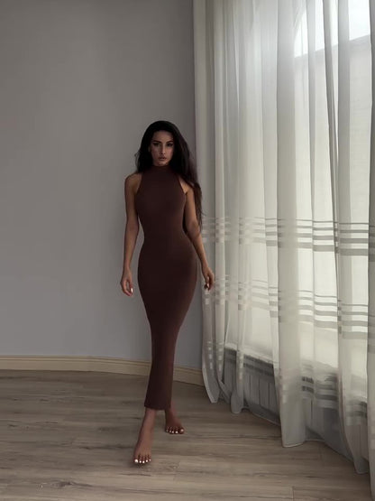 Women’s Sleeveless Slim Fit Maxi Dress | Solid Color | Elegant | Party