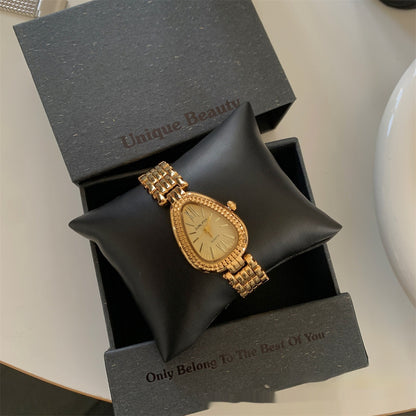 Women’s Snake Head Chain Quartz Watch | Gold | Fashion | Statement